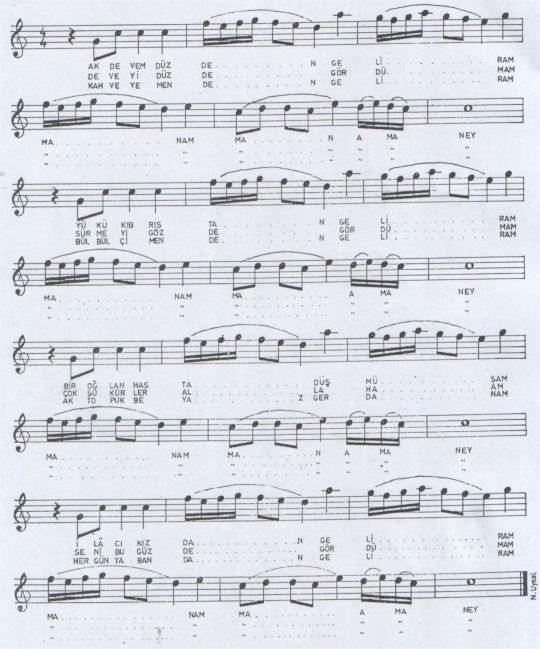 Ak Devem D�zden Gelir T�rk�s�n�n Notas�