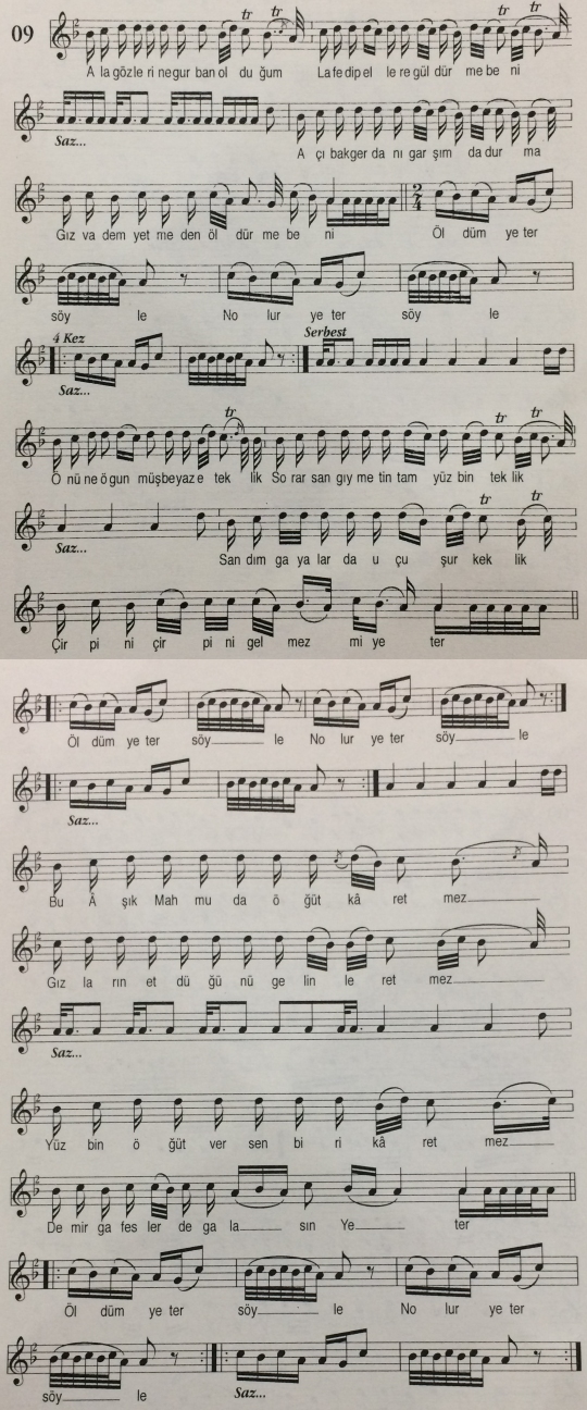 Ala G�zlerine Gurban Oldu�um T�rk�s�n�n Notas�