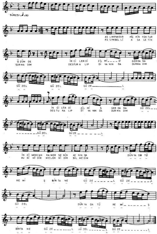 Asl�m Pakt�r Hi� Kin Yoktur �z�mde T�rk�s�n�n Notas�