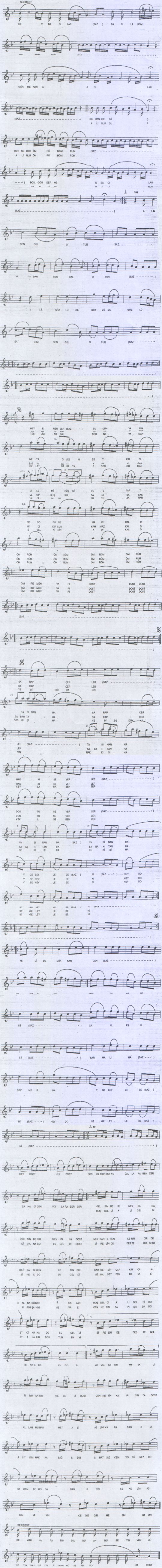 Bac�lar Semah� T�rk�s�n�n Notas�