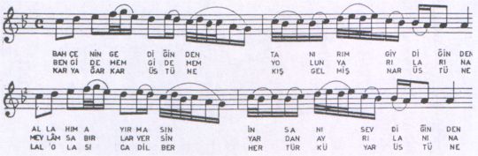 Bah�enin Gedi�inden T�rk�s�n�n Notas�