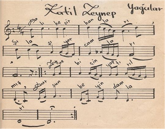 Bal�kesir Hanlar� T�rk�s�n�n Notas�