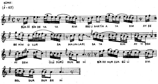 B�k Dibinde Yatar�m T�rk�s�n�n Notas�
