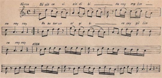 B�y�k Cevizin Dibi T�rk�s�n�n (3.Varyant) Notas�