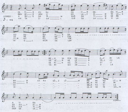 �ay�r Ku�u �ay�rl�kta T�rk�s�n�n Notas�