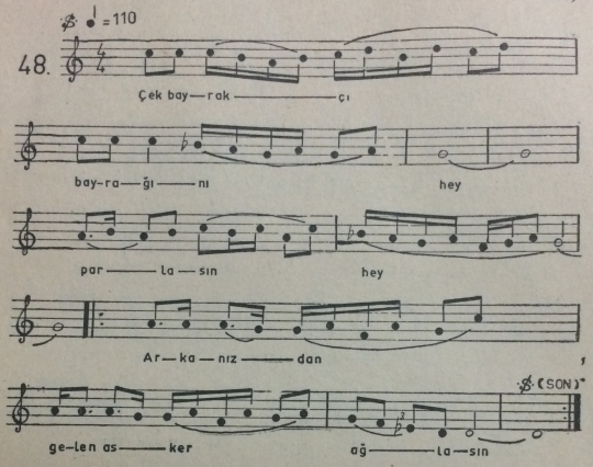 �ek Bayrak�� Bayra��n� T�rk�s�n�n Notas�