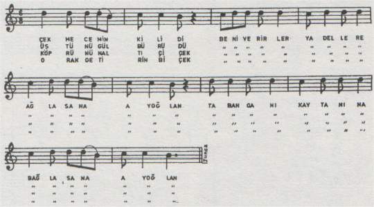 �ekmecemin Kilidi T�rk�s�n�n Notas�