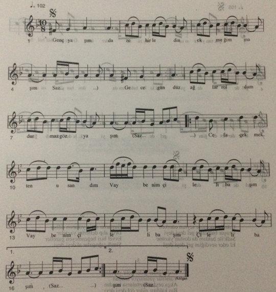 �ileli Ba��m T�rk�s�n�n Notas�