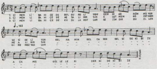 �imenli Bah�ede Bulgur Eliyor T�rk�s�n�n Notas�