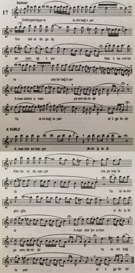 Doktor Gelmi� Yaralar�m Ba�l�yor T�rk�s�n�n Notas�