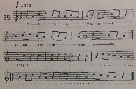 Elindeki Mendil T�rk�s�n�n (3.Varyant) Notas�