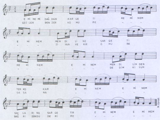 Eminem Da�dan Kar Getir T�rk�s�n�n Notas�