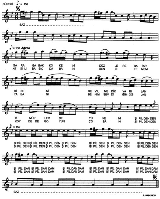 Gara Gabak K�keni T�rk�s�n�n Notas�
