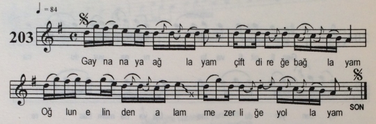 Gaynanaya A�layam T�rk�s�n�n Notas�