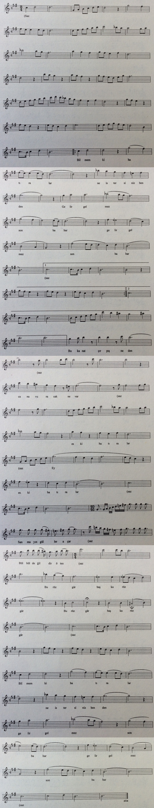 Hat�ralar T�rk�s�n�n Notas�
