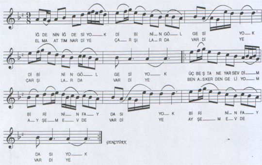 ��denin ��desi Yok T�rk�s�n�n Notas�