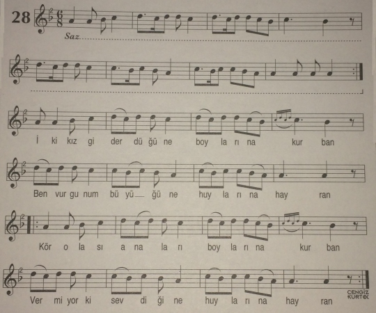 �ki K�z Gider D���ne T�rk�s�n�n Notas�