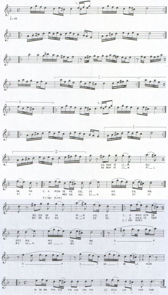 Karanfilim Budama T�rk�s�n�n Notas�