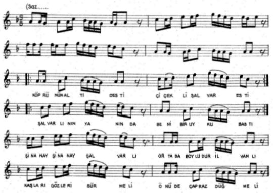 K�pr�n�n Alt� Testi T�rk�s�n�n Notas�