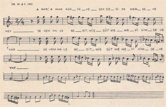 K�r Deve T�rk�s�n�n Notas�
