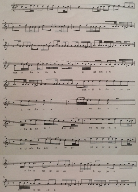 Mektebi �rfanda T�rk�s�n�n Notas�