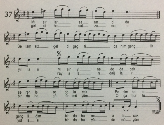 M�s�rlar Sarard� T�rk�s�n�n Notas�