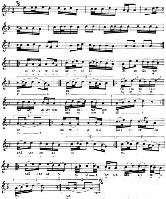 M�zeyyen'in Geydi�i Al De�il Pembe T�rk�s�n�n Notas�