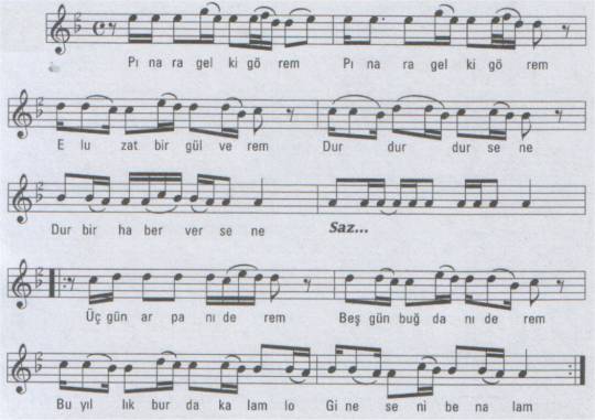 P�nara Gel Ki G�rem T�rk�s�n�n Notas�