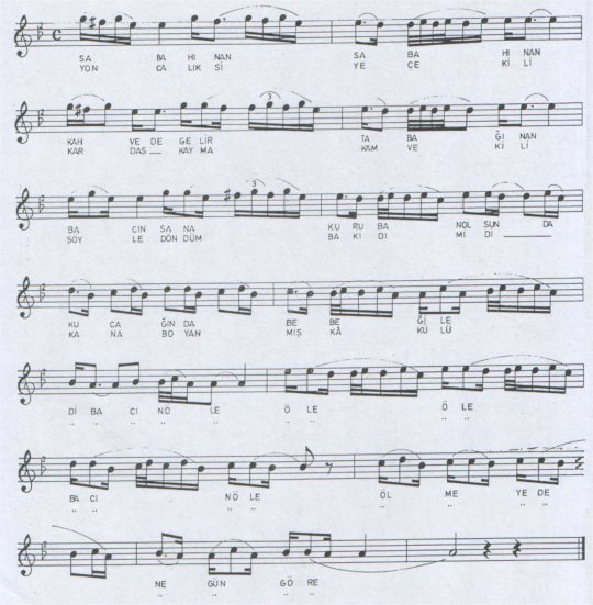 Sabah�nan Sabah�nan T�rk�s�n�n Notas�