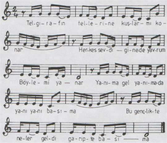 Telgraf�n Telleri T�rk�s�n�n Notas�