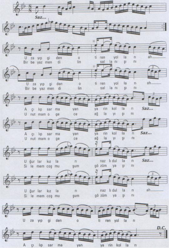 Uzay�p Giden O Tren Yollar� T�rk�s�n�n Notas�