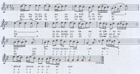 Yatma Ye�il �imene T�rk�s�n�n Notas�