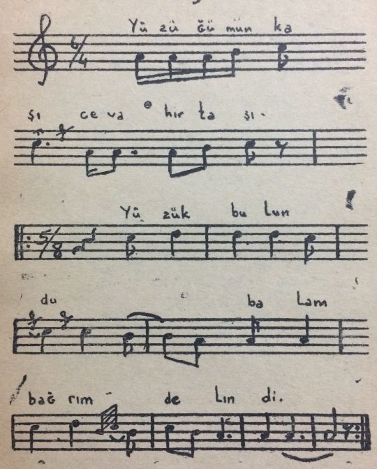 Y�z�k Oyunu T�rk�s�n�n Notas�