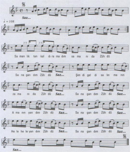 Z�ht� T�rk�s�n�n (1.Varyant) Notas�